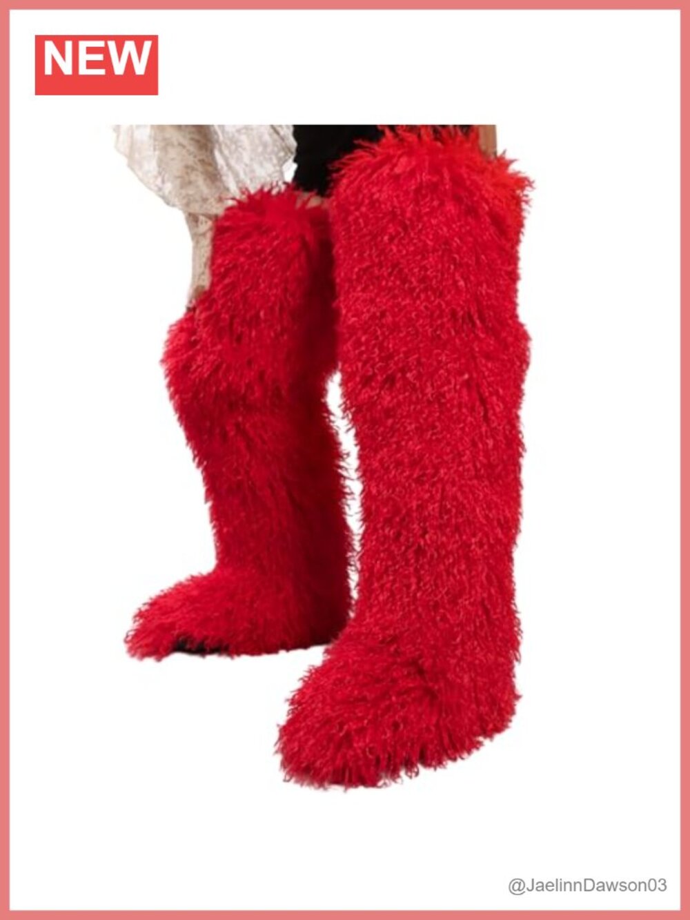 Thigh High Faux Fur Over the Knee Boots Flat Winter Tall Furry